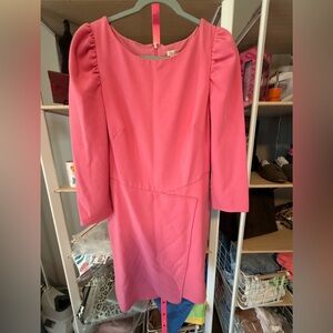 Shoshanna Vibrant Pink Long Sleeve Dress size 12 GUC